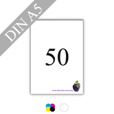 Leimblock | 80g Naturpapier weiss | DIN A5 | 4/0-farbig | 50 Blatt